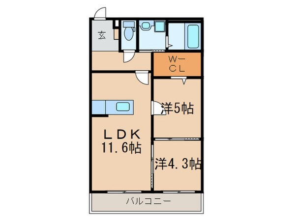 レーベンハート浄水の物件間取画像